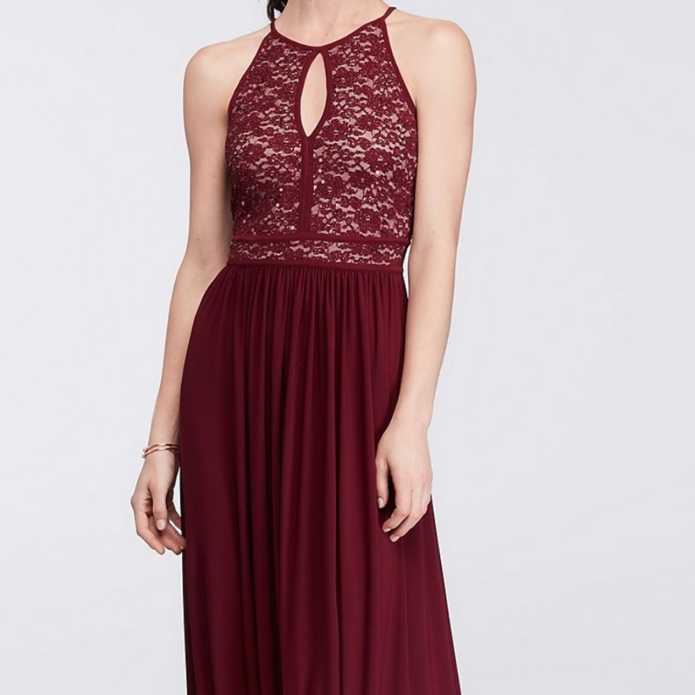 David's bridal halter dress